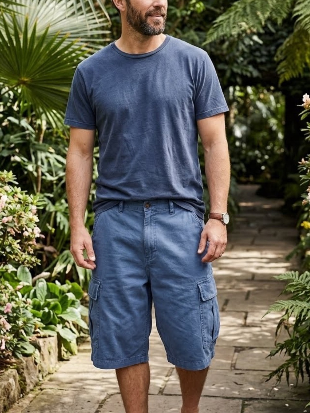American Eagle Baggy Cargo Short Below The Knee Light Blue Men's 36 NWT